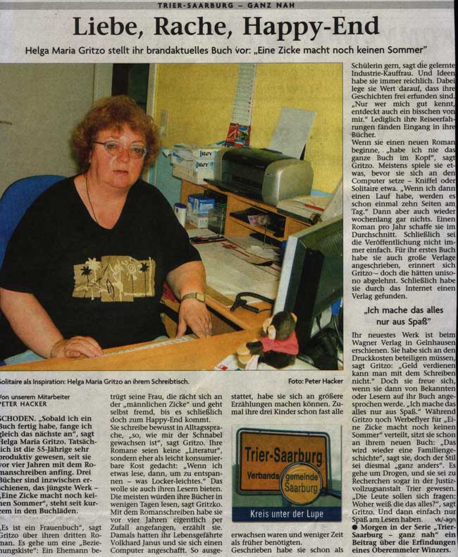 Artikel im Tierischen Volksfreund vom 22. Juli 2004